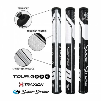 Super Stroke putter grip Traxion Tour Series 2.0 Black/White