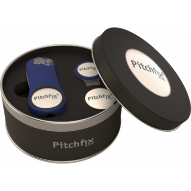 Pitchfix dárkové balení - kulatá,kovová krabička -  Hat Clip 2.0