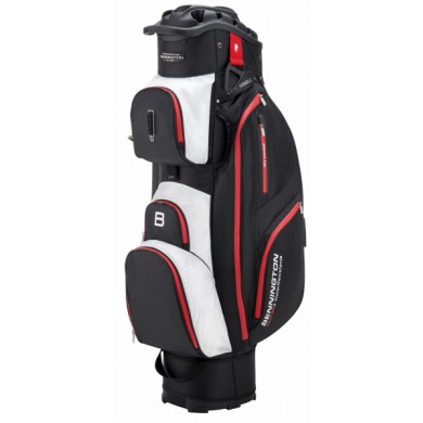 Bennington Cart Bag  QO 9 Water Resistant Black / White / Red