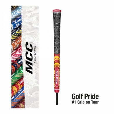 Golf Pride TEAMS Multicompound grip - MIDSIZE - Tmavě červená/Žlutá