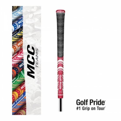 Golf Pride TEAMS Multicompound grip - MIDSIZE - Tmavě červená/Bílá