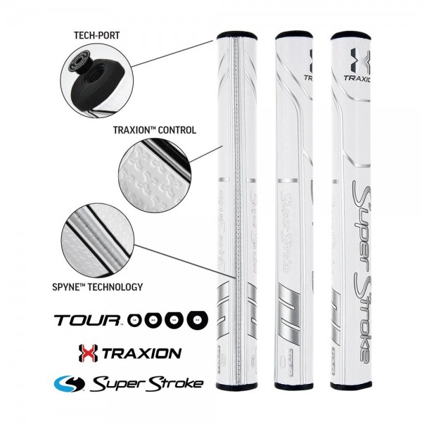 Super Stroke TRAXION TOUR - 2.0 - Bílá/Stříbrná