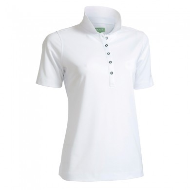 BACKTEE Ladies Quick Dry Perf. Polo, Optical white