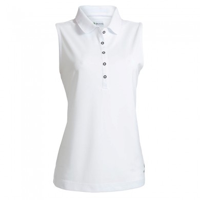 BACKTEE Ladies Quick Dry Perf. Polotop, Optical white