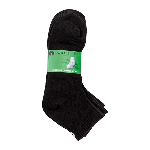 BACKTEE BACKTEE Ankle Sock (1x3 pairs), Black