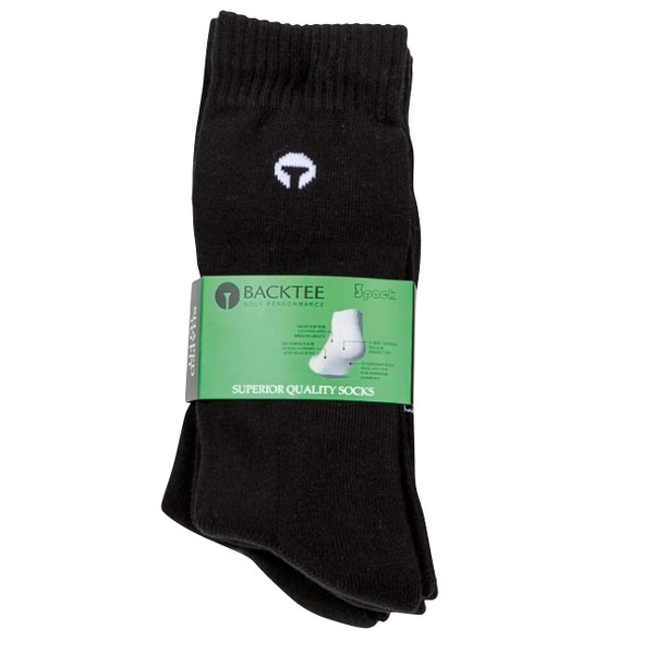 BACKTEE BACKTEE Golf Sock (1x3 pairs), Black