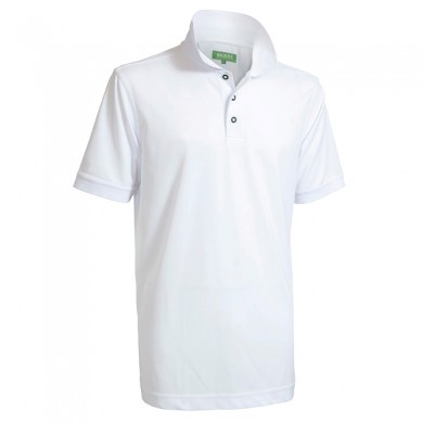 BACKTEE Mens Quick Dry Perf. Polo, Optical white