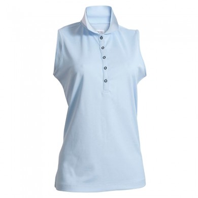 BACKTEE Ladies Quick Dry Perf. Polotop, Blue bell