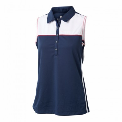 BACKTEE Ladies Dobby Polo top, Navy