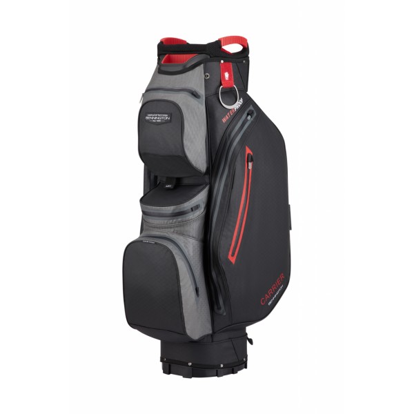 Bennington Cart Bag CARRIER - Waterproof, Black / Canon Grey / Red