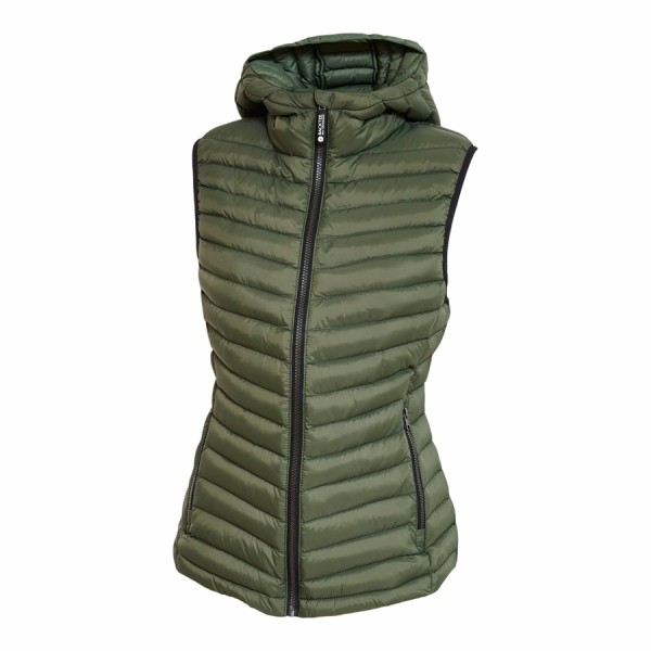 BACKTEE Ladies Recycled Panel Gilet, Green