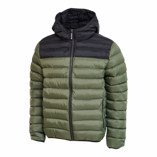 BACKTEE Mens Recycled Panel Jacket, Green
