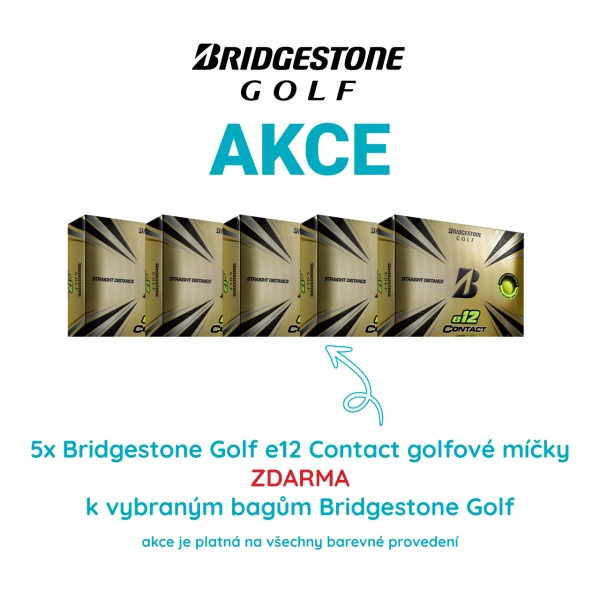 5x Bridgestone Golf Golfové Míčky e12 Contact 12ks, Zelené