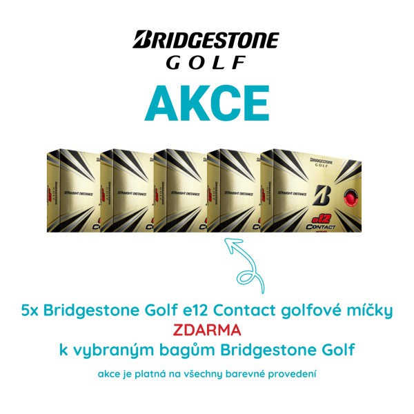 5x Bridgestone Golf Golfové Míčky e12 Contact 12ks, Červené