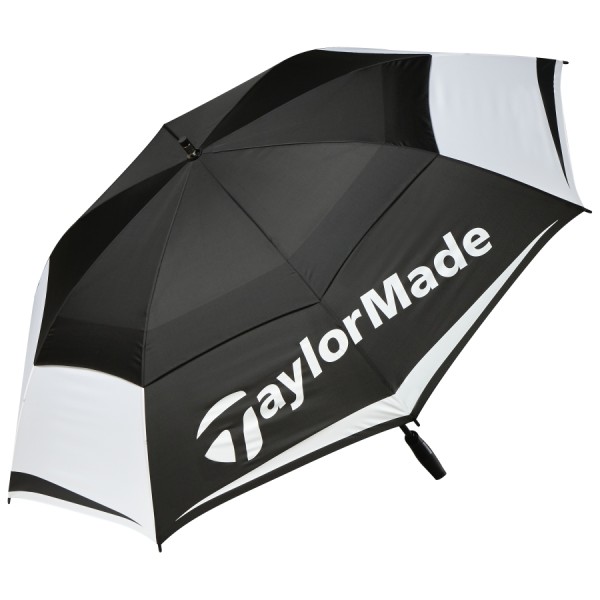 TaylorMade Double Canopy Golfový Deštník 64", Černo-Bílý