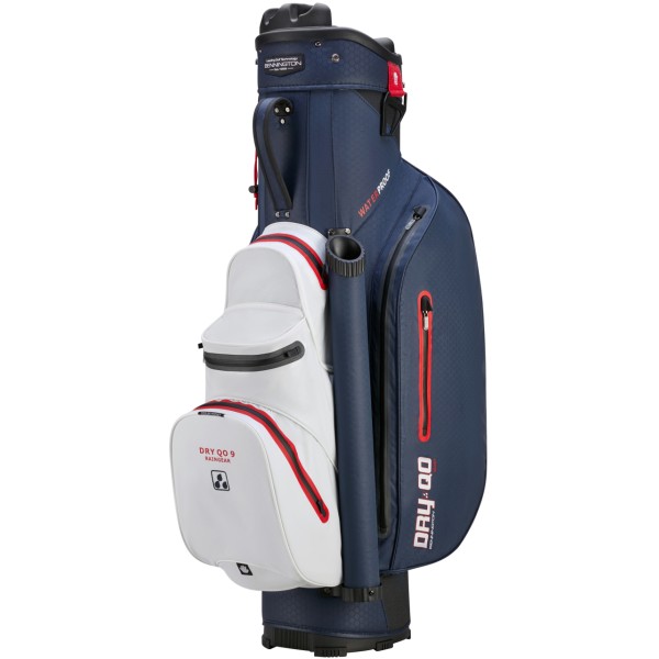 Bennington DRY-QO 9 Voděodolný golfový cart bag Tmavě modrý/Bílý/Červený