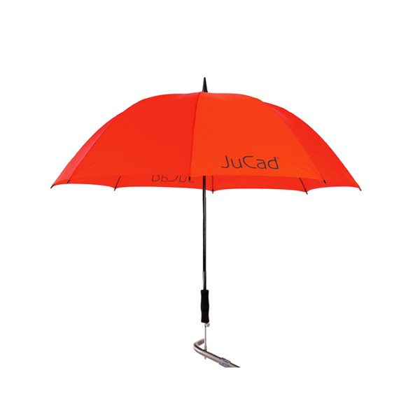 JuCad Teleskopický golfový deštník automatický s kolíkem, červený