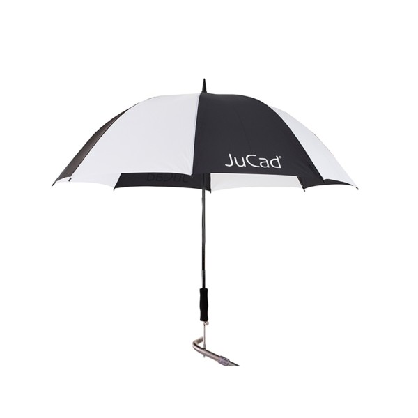 JuCad Teleskopický golfový deštník s kolíkem, černo/bílý