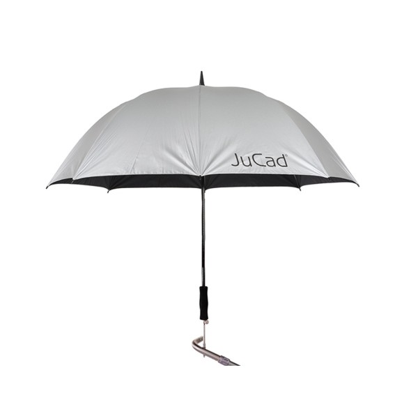 JuCad Teleskopický golfový deštník automatický s kolíkem, stříbrný (s UV ochranou)