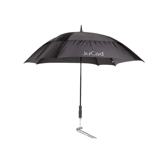 JuCad Teleskopický golfový deštník automatický s kolíkem, černý