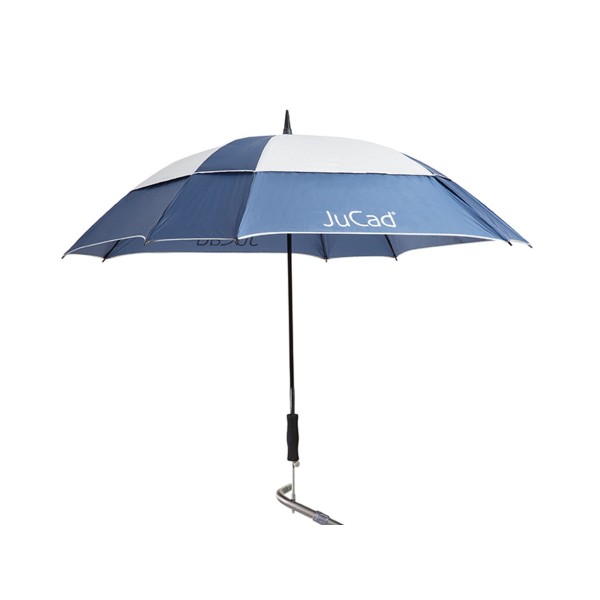 JuCad Teleskopický golfový deštník automatický s kolíkem, modro/stříbrný