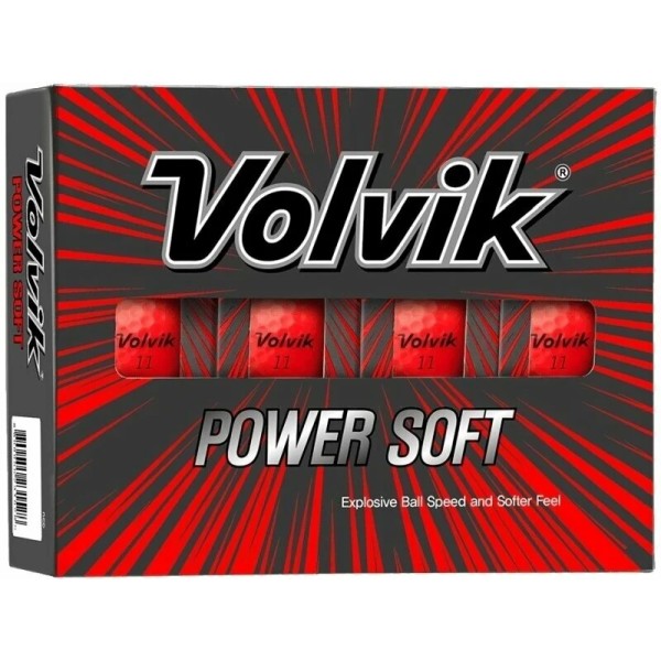 VOLVIK Power Soft Red Golfové Míčky 12 ks