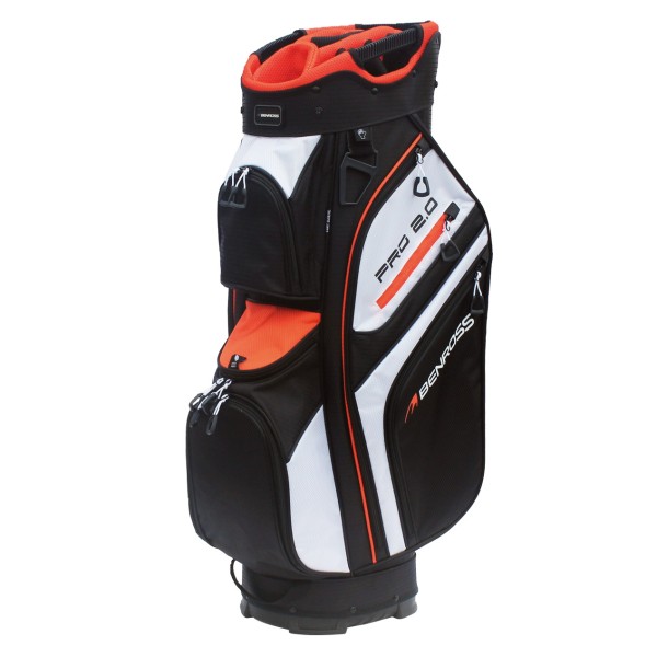 Benross Golf PRO 2.0 Cart Bag, Černý/Bílý/Oranžový
