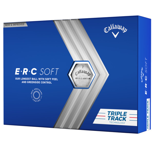 Callaway Golfové Míče ERC Soft Triple Track 12ks, Bílé