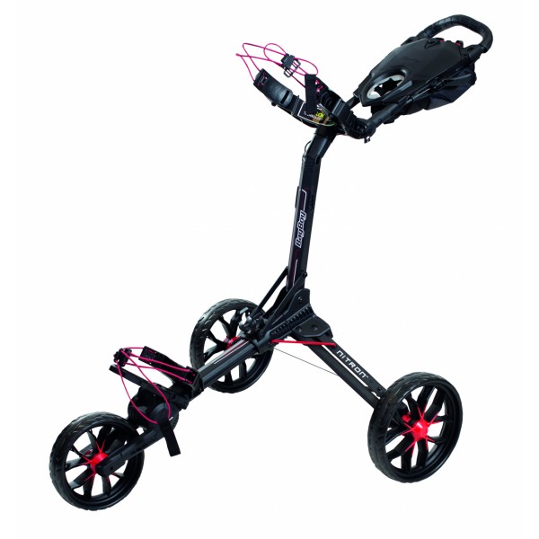 Bag Boy Nitron Ruční tříkolový golfový vozík Black/Red