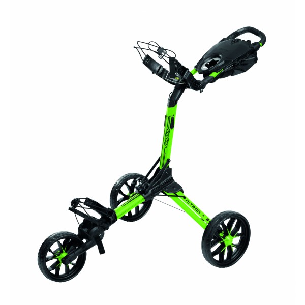 Bag Boy Nitron Ruční tříkolový golfový vozík Lime/black